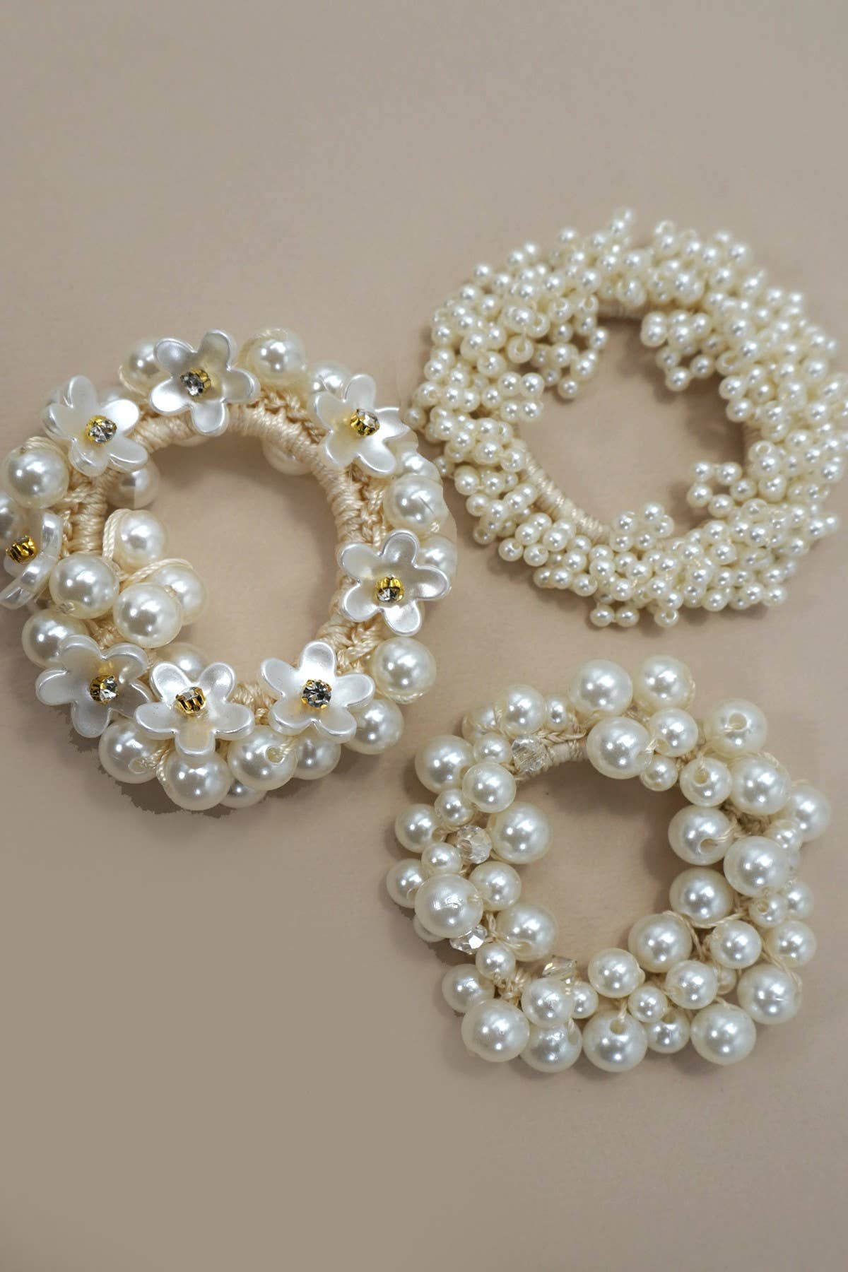 Large Pearl Ponytail Holders
