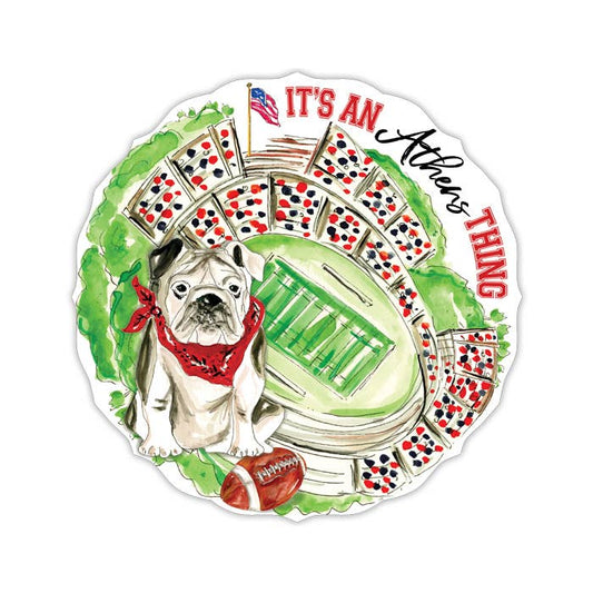 Athens Thing Stadium and Bulldog Posh Die-Cut Placemat