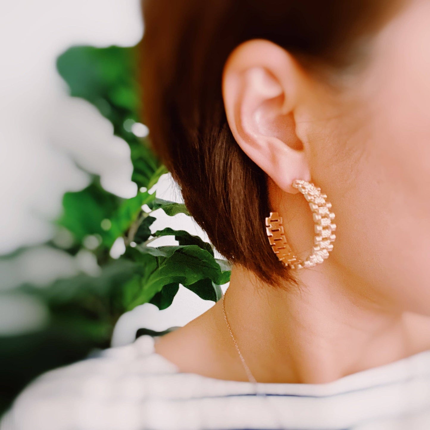 Watch Band Hoop Earrings