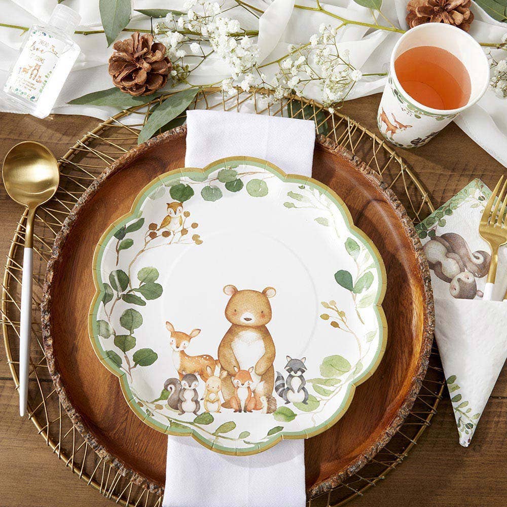 Woodland Baby 16 Guest Party Set