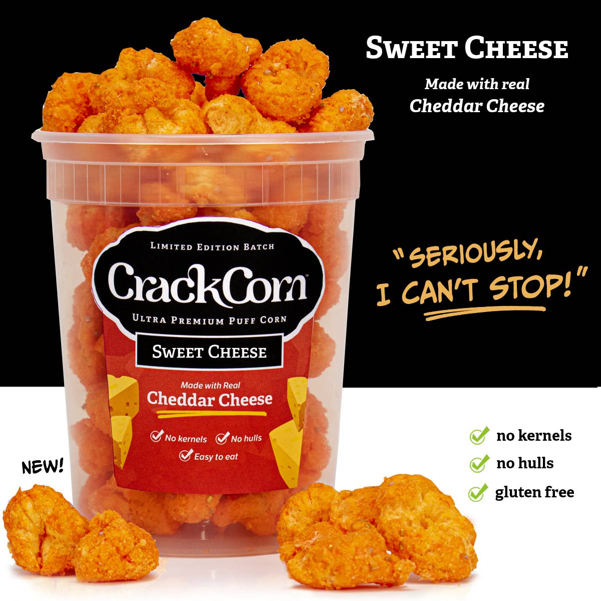 Crack Corn / Puffy Pop - Sweet Cheese (4 oz)