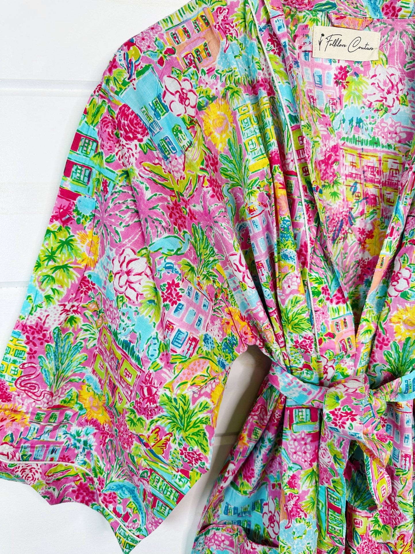 Tropical Town Kimono Cover-Up Duster