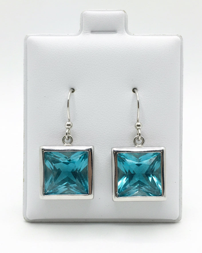 Aqua Princess Bezel CZ Drops