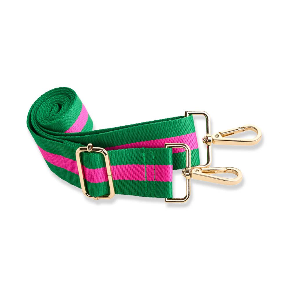 White Coated Perforated Neoprene HydroBag® with Pink/Green Stripe