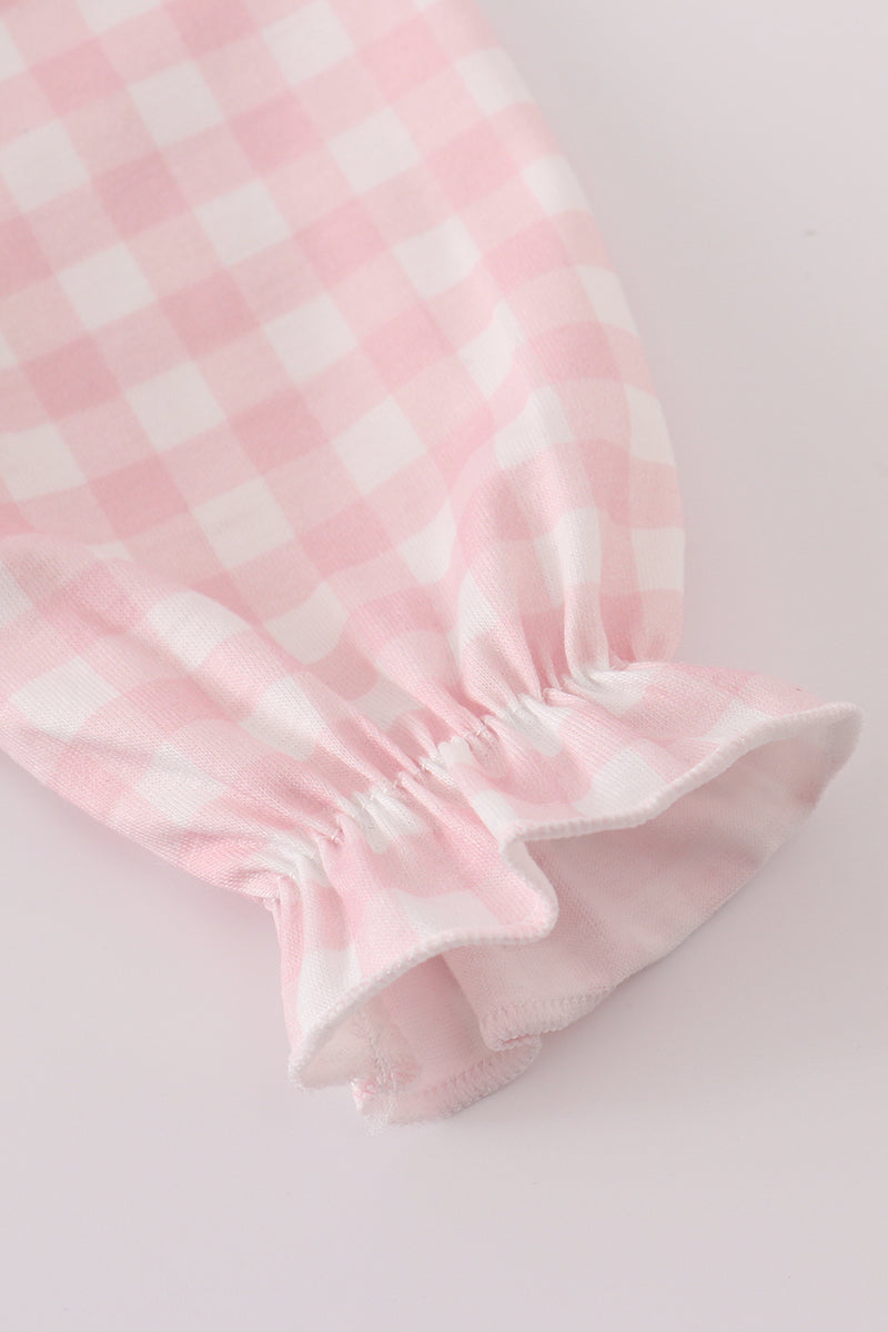 Pink Floral Ruffle Bow Bubble