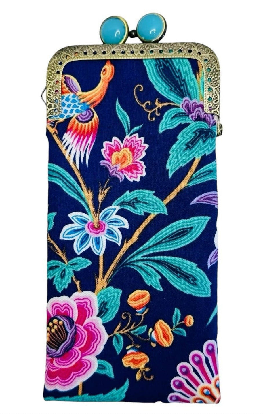 Jewel Eyeglass Case In Turquoise