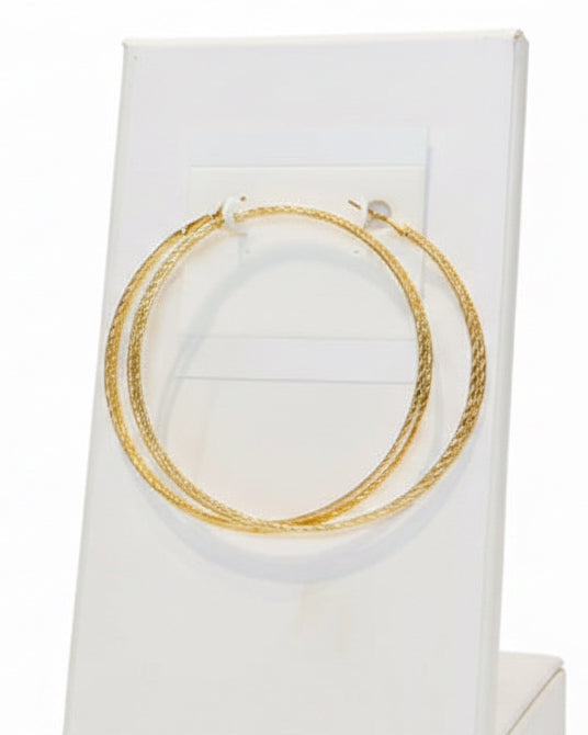 Geometric Shield Hoop Earrings