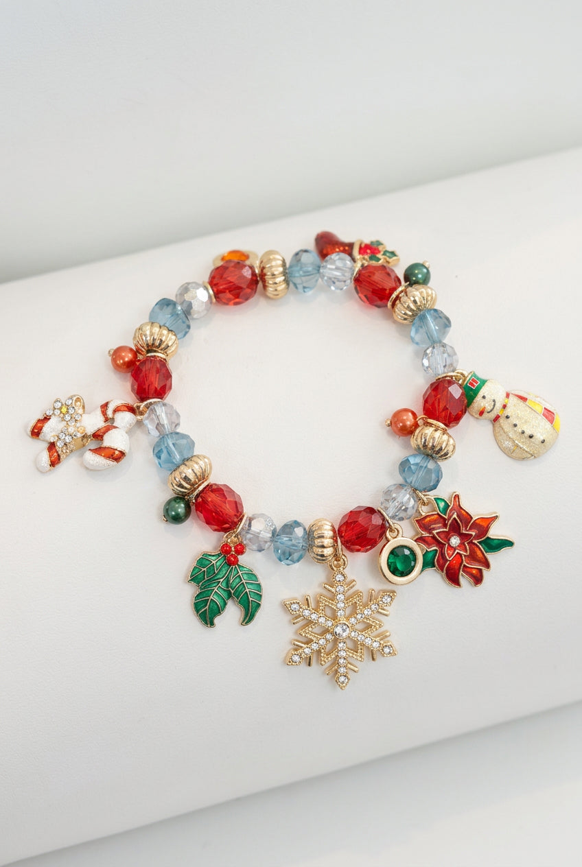 Winter Wonderland Multi-Charm Holiday Stretch Bracelet
