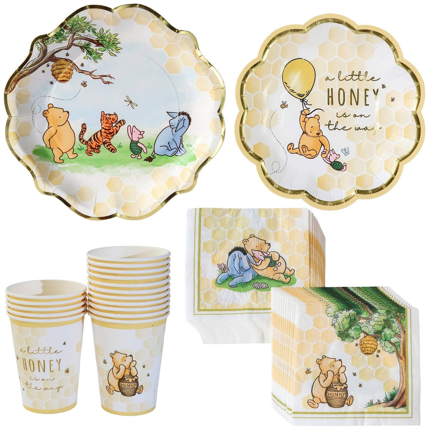 Honey Bear 16 Guests Piece Party Tableware Set