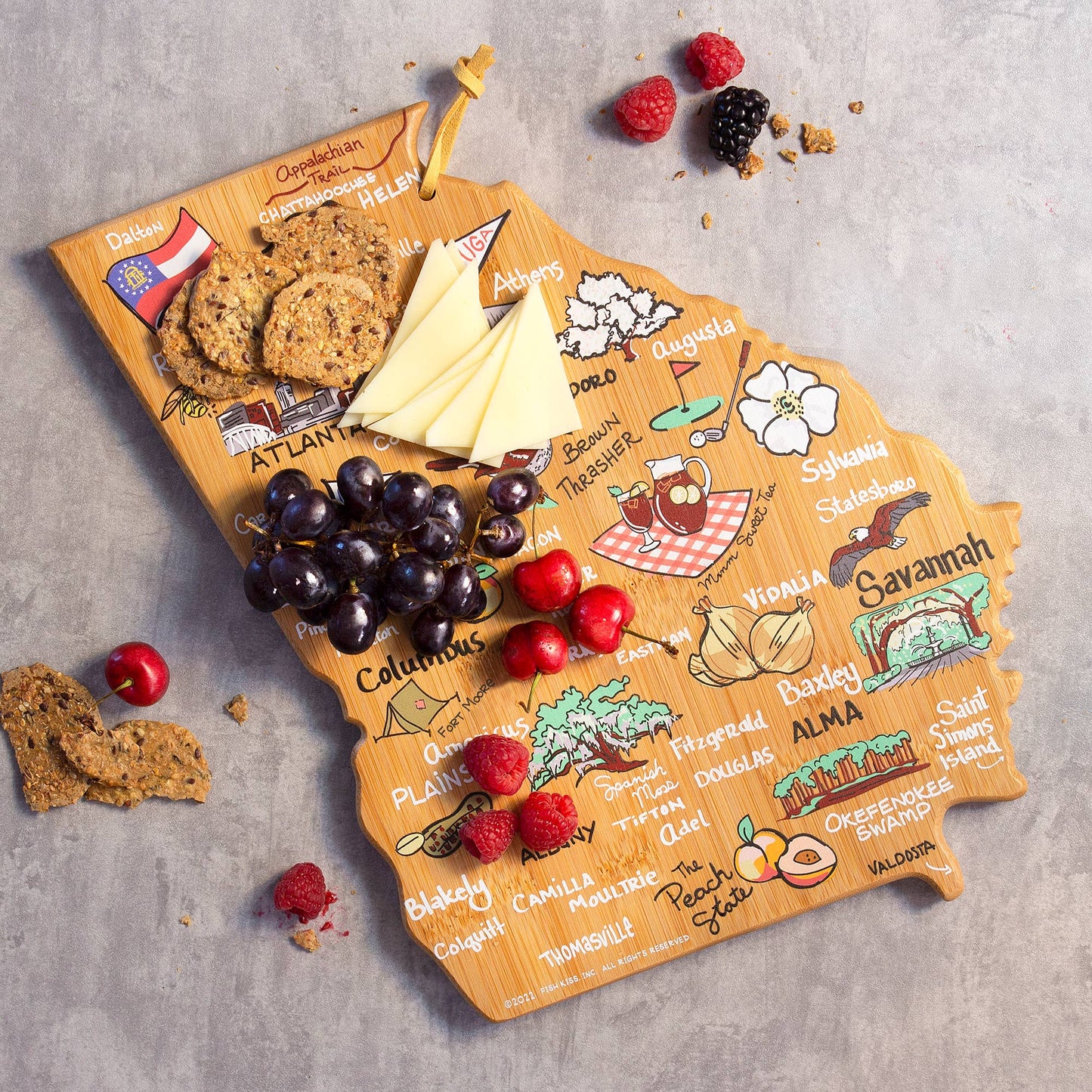 Georgia Cutting Board with Artwork