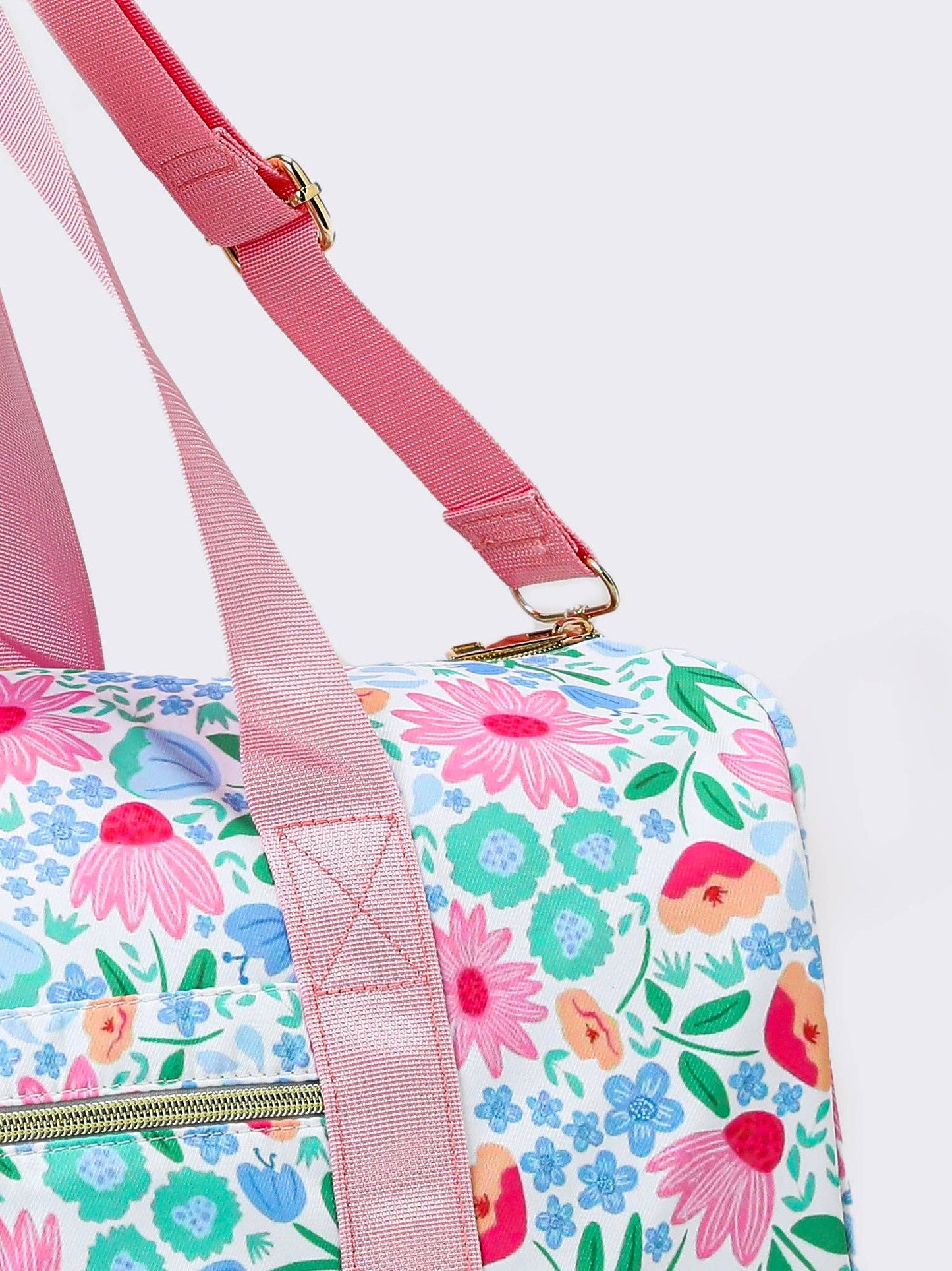 Women Floral Printed Canvas Duffel Bag