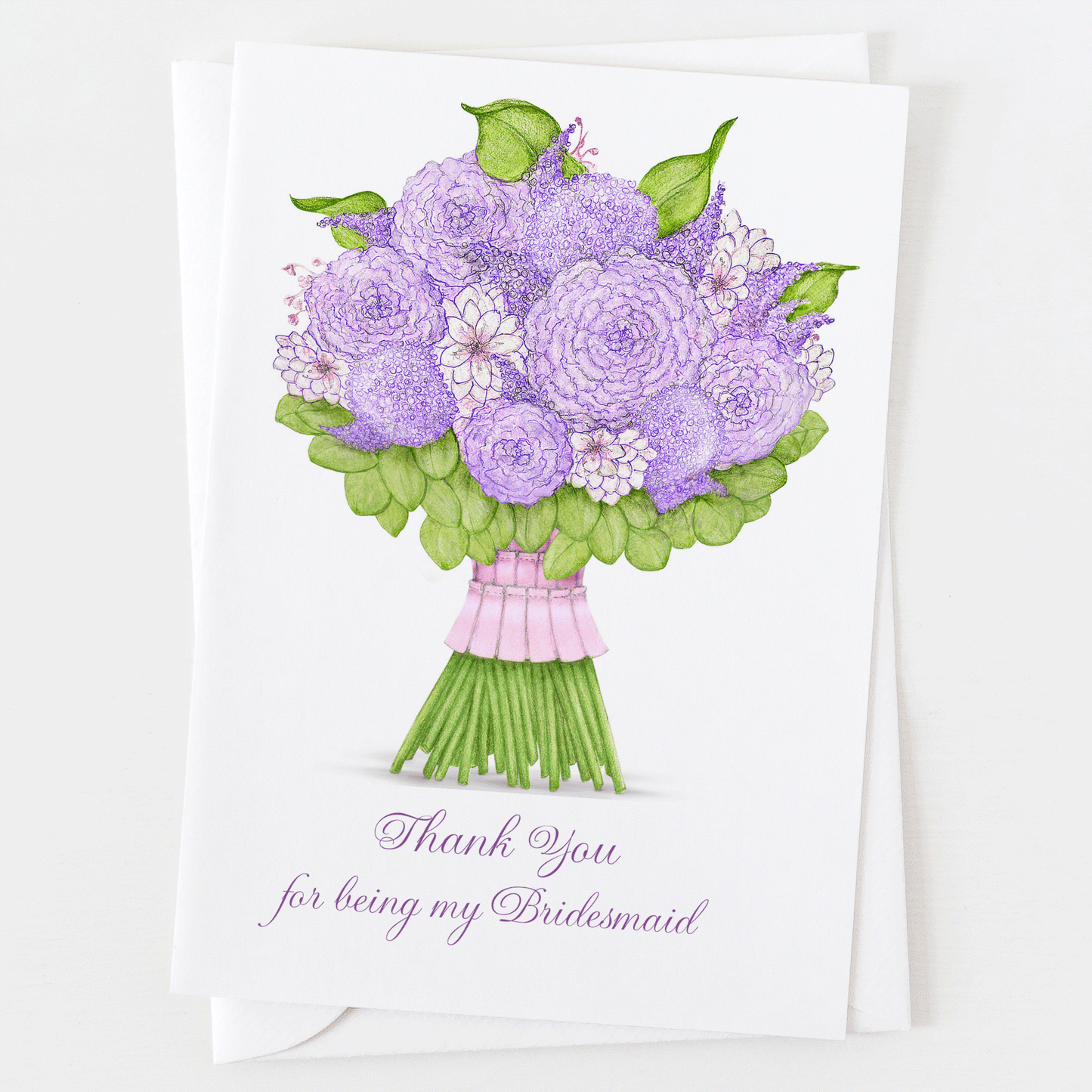 Thank You Bridesmaid Greeting Card