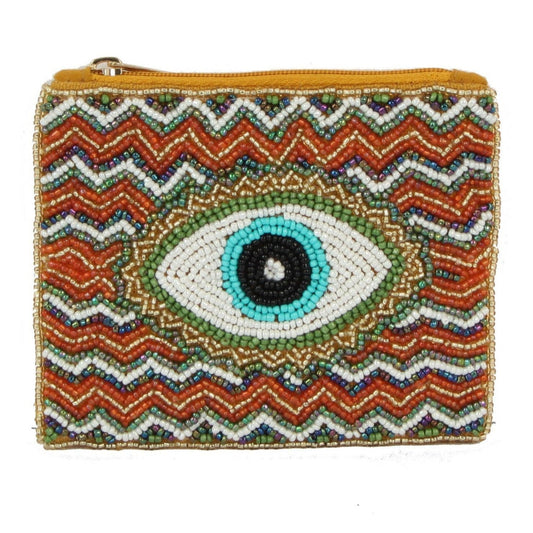 Beaded EVIL EYE Theme Coin Purse