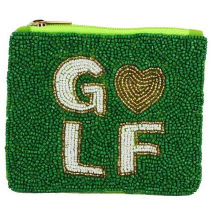 Beaded GOLF Coin Purse