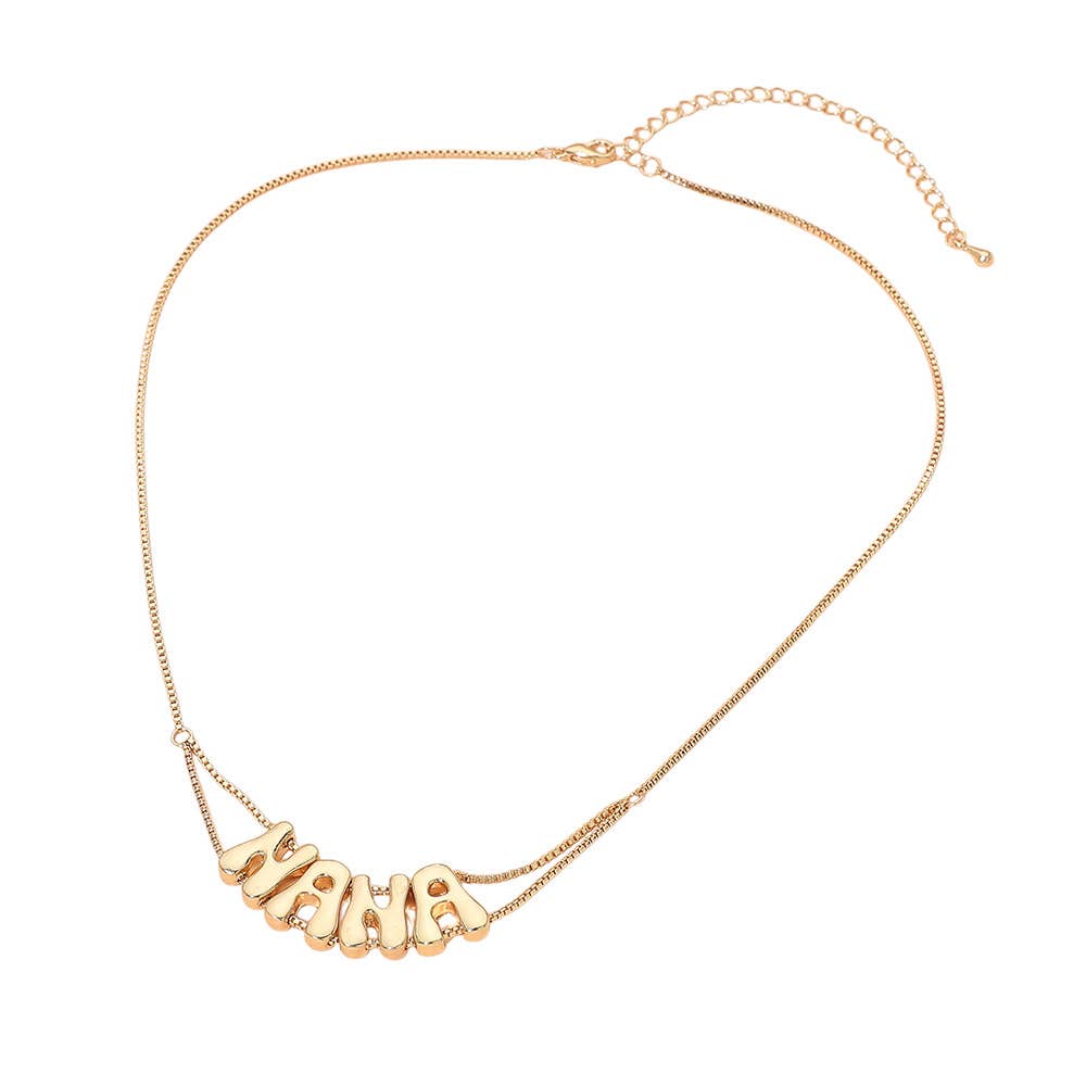 NANA Bubble Letter Pendant Necklace