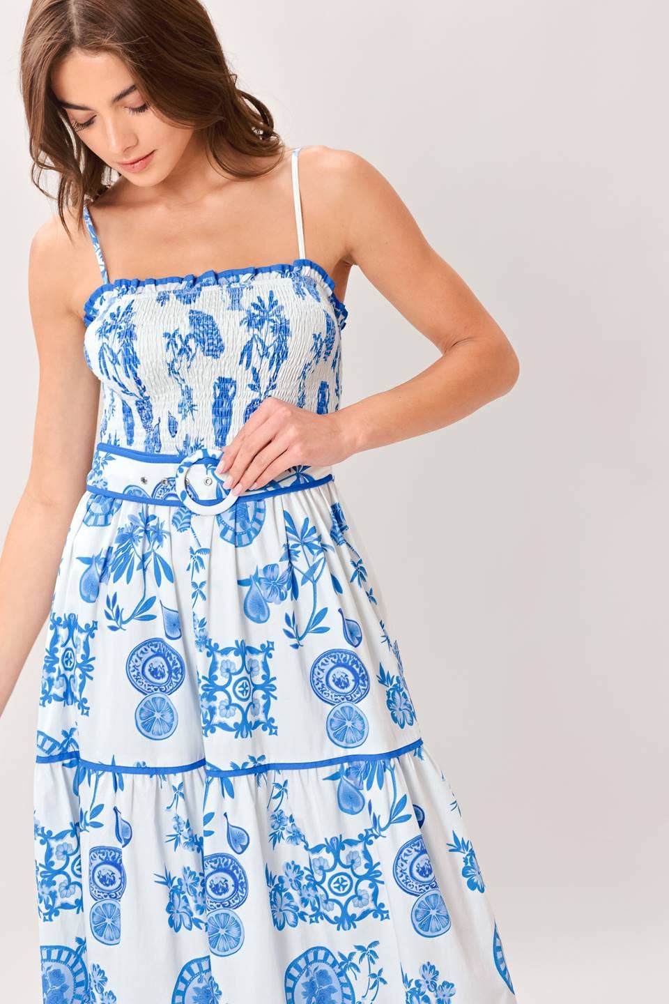 Blue Belle Belted Maxi