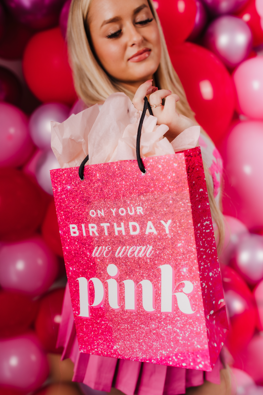 On Your Birthday We Wear Pink Gift Bag