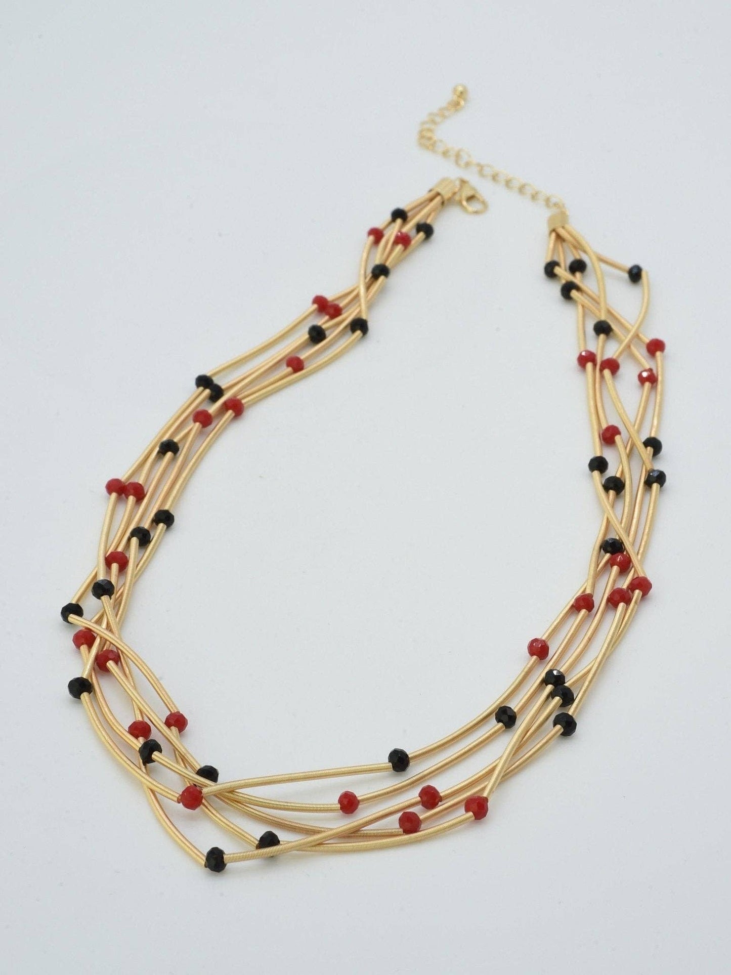 Game Day Red & Black Multi Strand Necklace