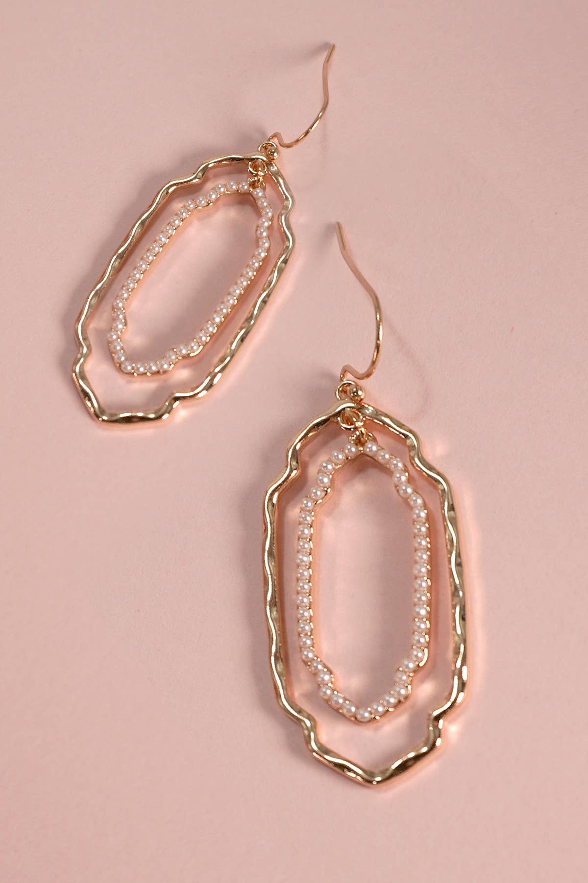 Oval Pearl Drop Earrings