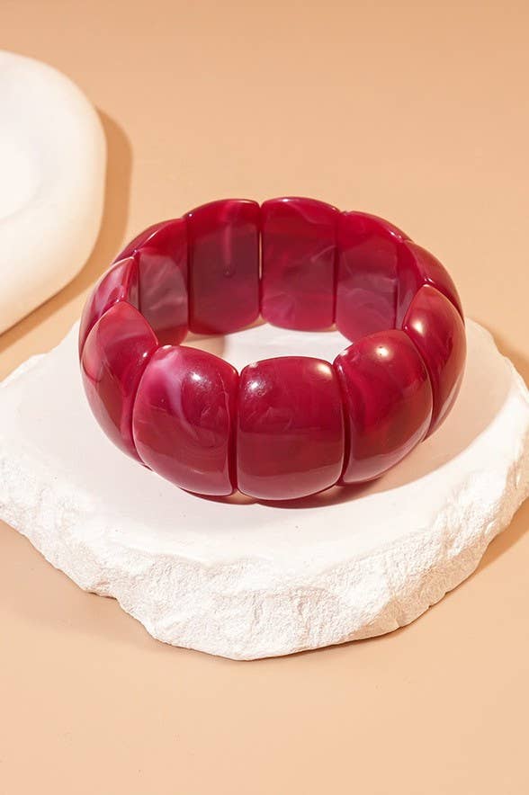 Bold Acrylic Stretch Cord Bracelets