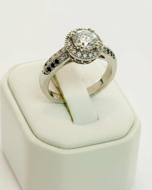 Vintage Royal Halo CZ Cocktail Ring