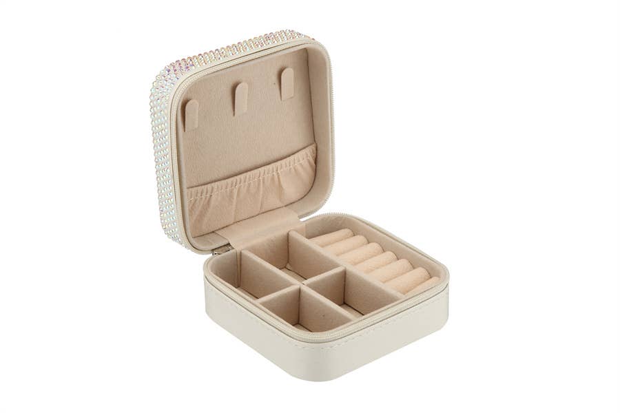 Rhinestone XOXO Theme Jewelry Box