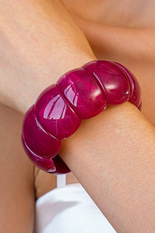 Bold Acrylic Stretch Cord Bracelets