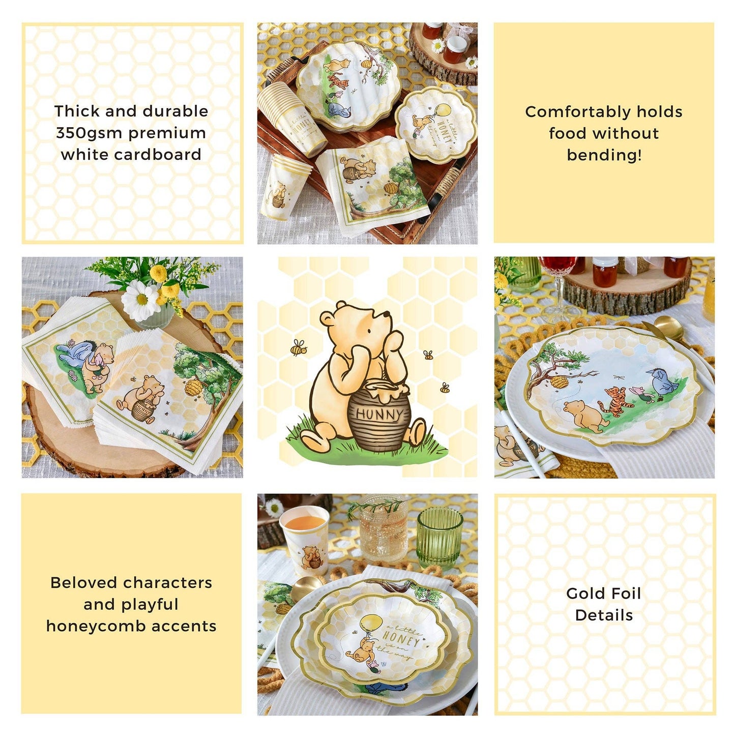 Honey Bear 16 Guests Piece Party Tableware Set