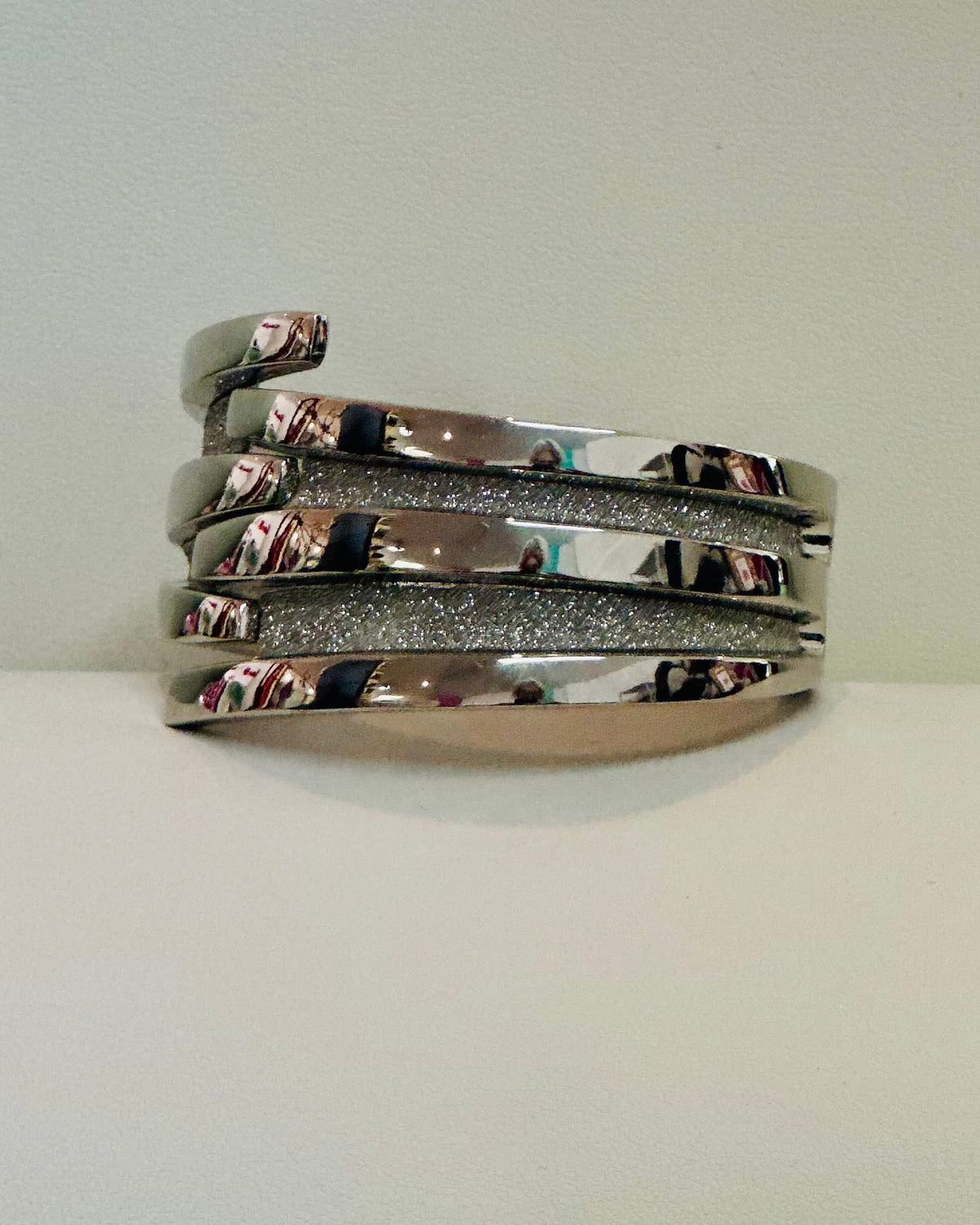 Frosted Horizon Multi-Strand Wrap Bangle