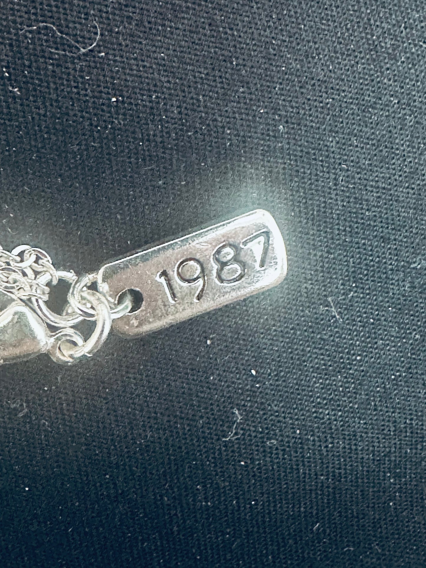 Deadstock Vintage 1987 Aero Silver-Tone Triple-Chain Heart Pendant