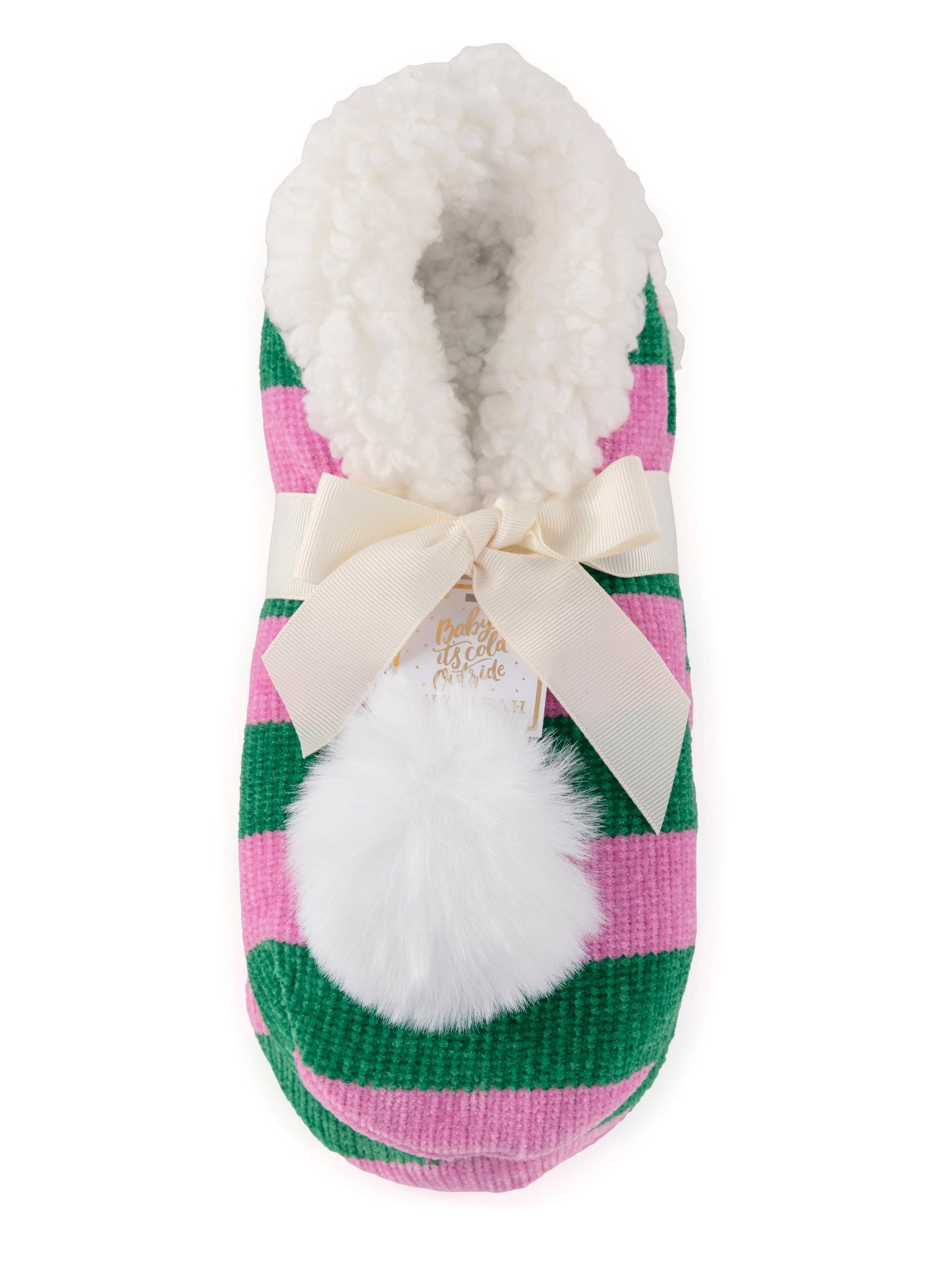 Preppy Striped Slippers