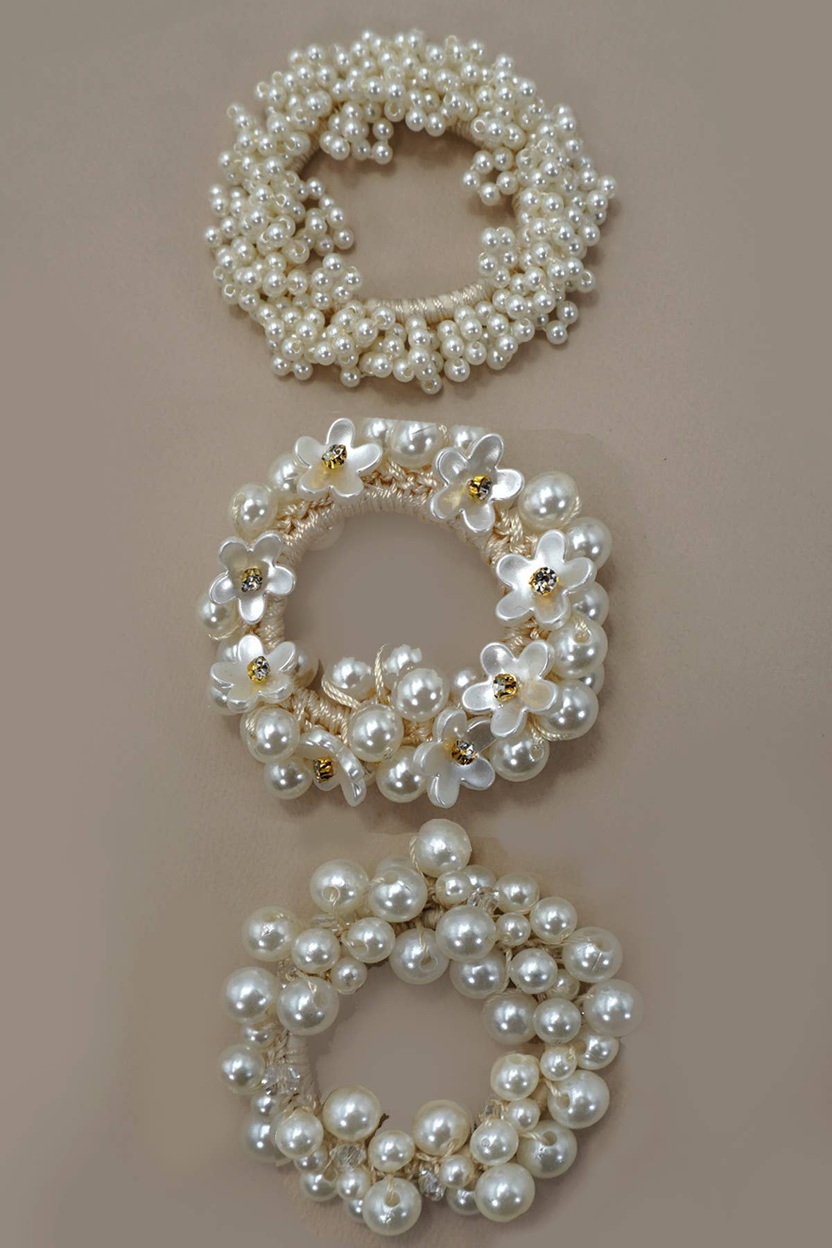 Large Pearl Ponytail Holders