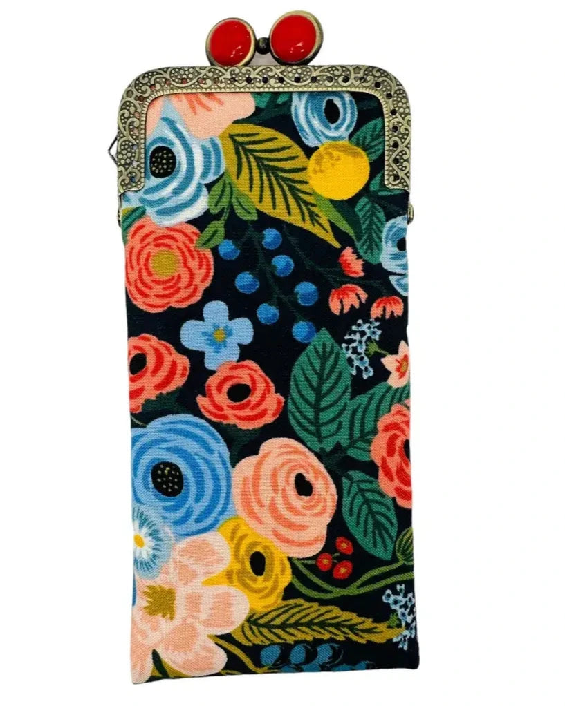 Garden Party Eyeglass Case Navy