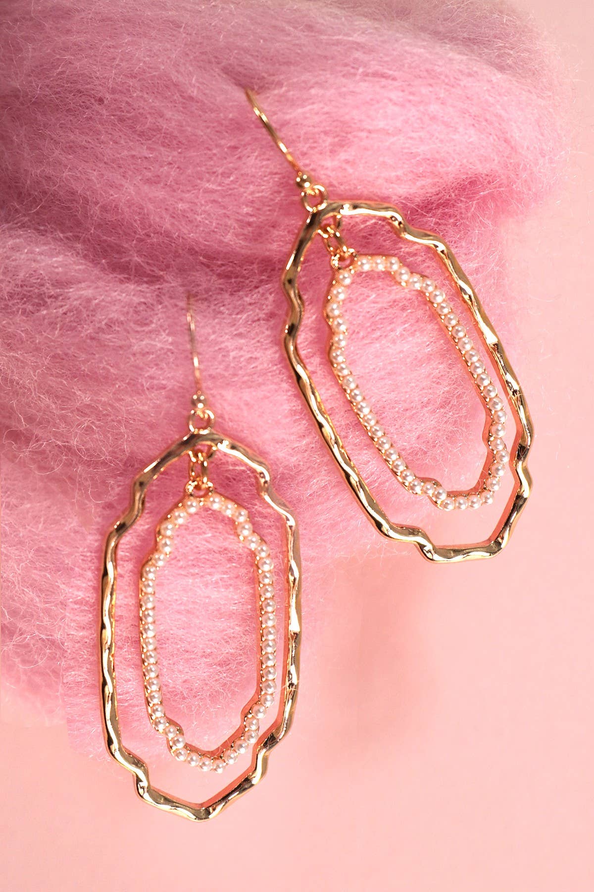 Oval Pearl Drop Earrings