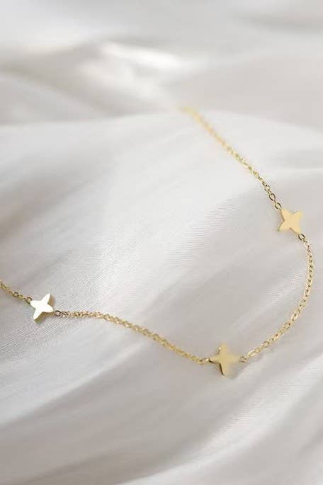 Mini Cross Gold Necklace