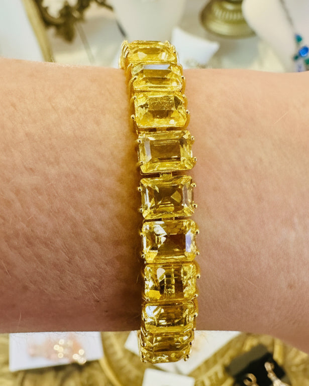 Canary Yellow Multi-Cut Tennis Bracelet