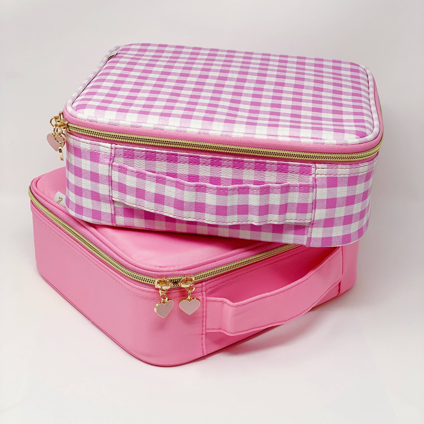 Pink Gingham Glam Girl Cosmetic Case
