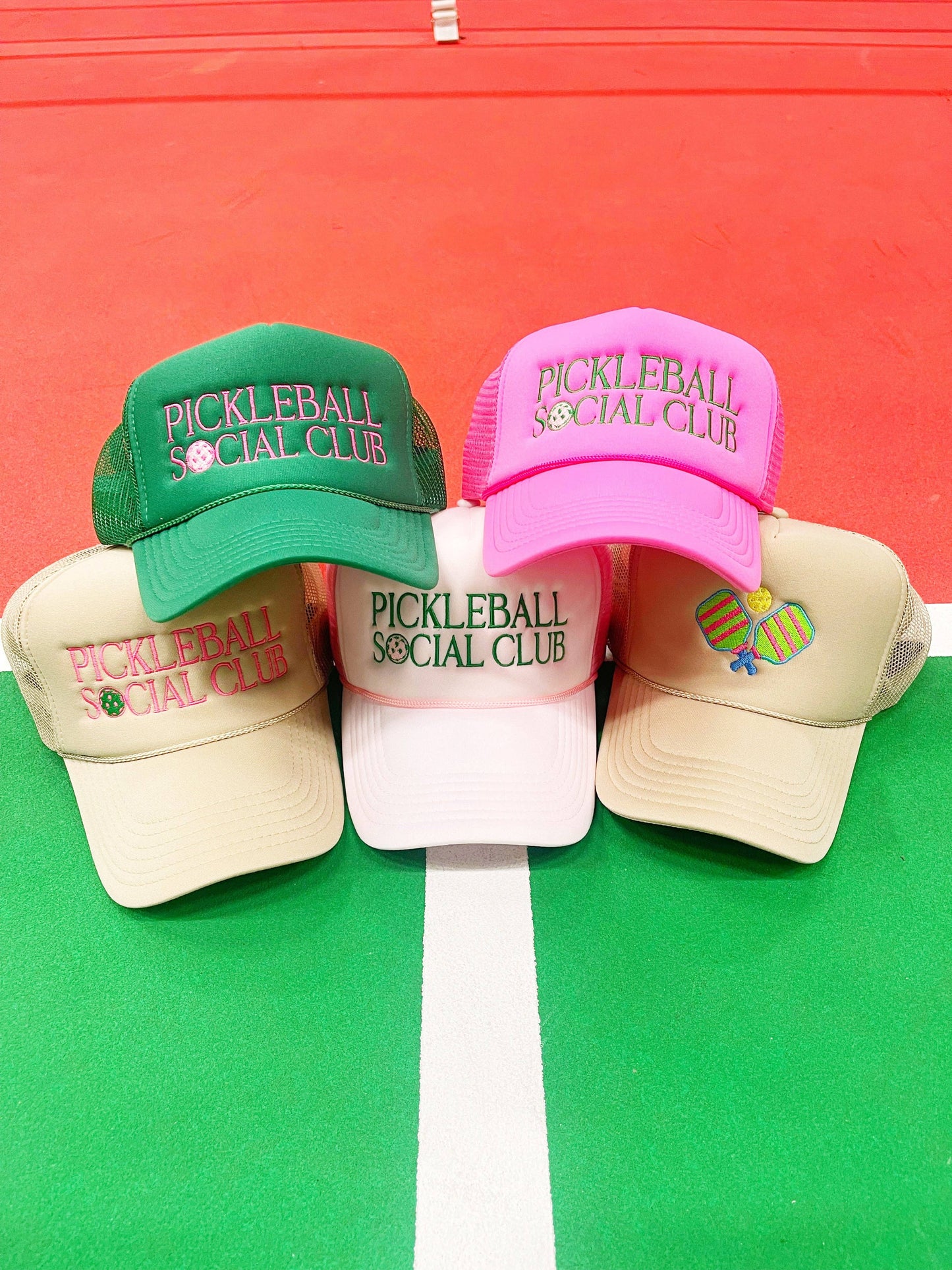 The Pickleball Club Pink Trucker Hat