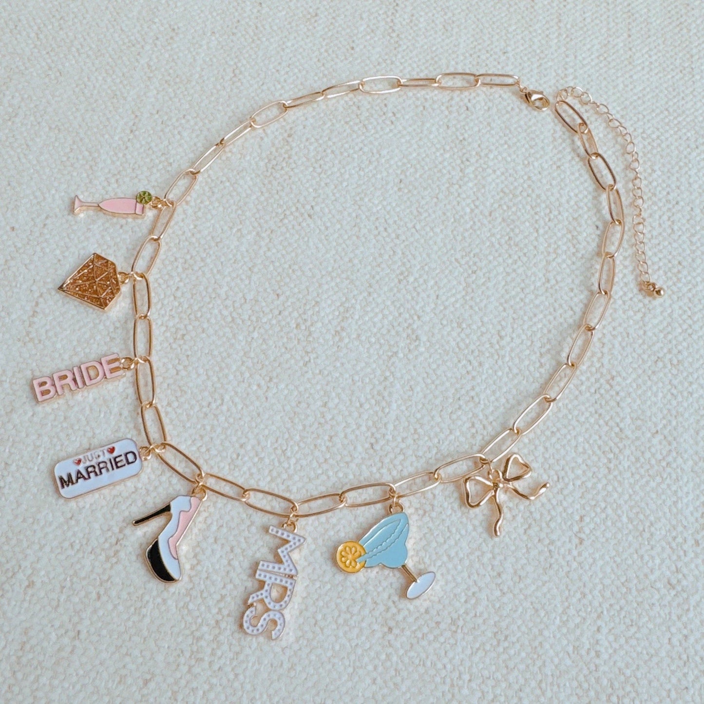 Mrs. Bride Charm Necklace