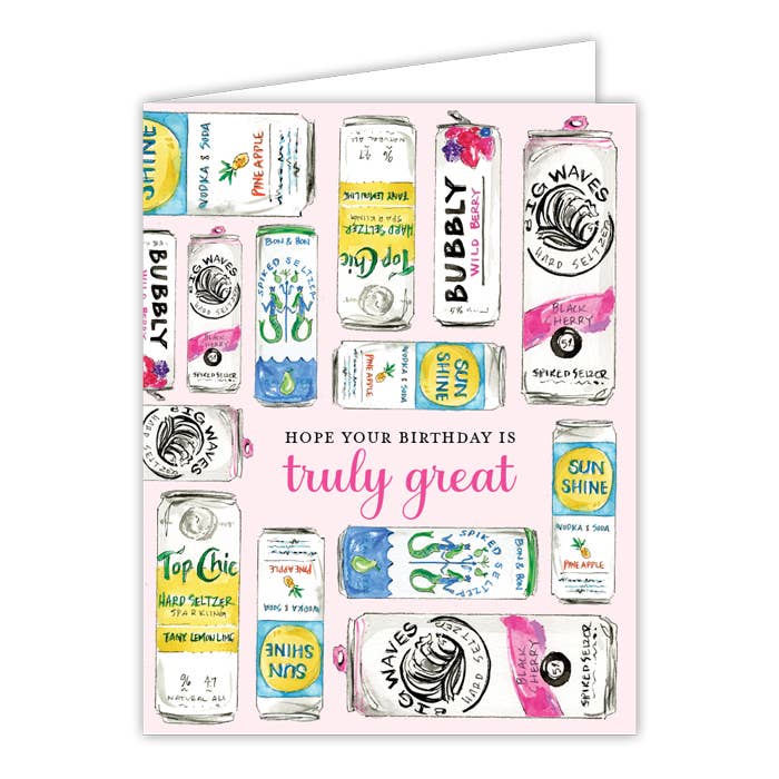 Hope Your Birthday Seltzer Cans Card