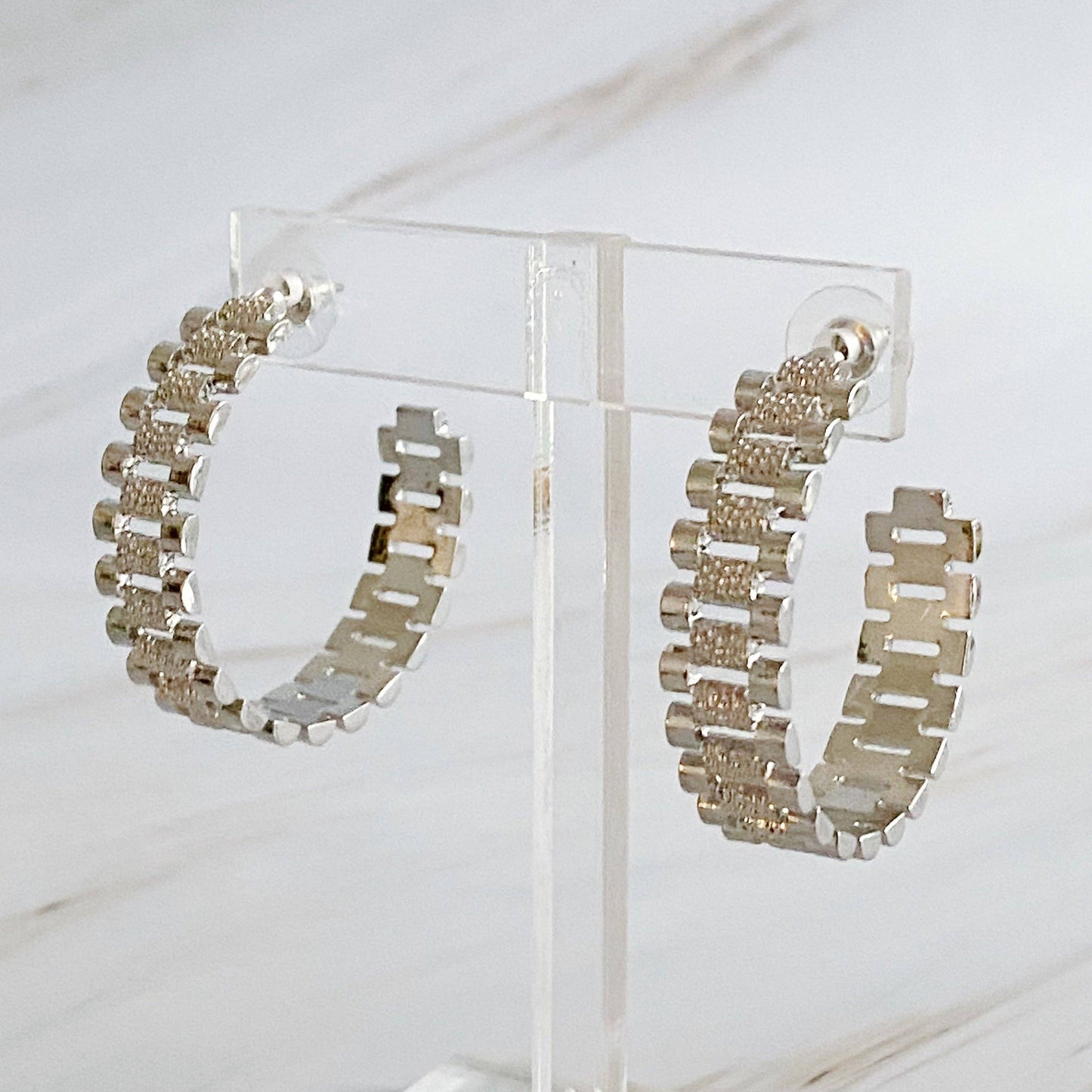 Watch Band Hoop Earrings