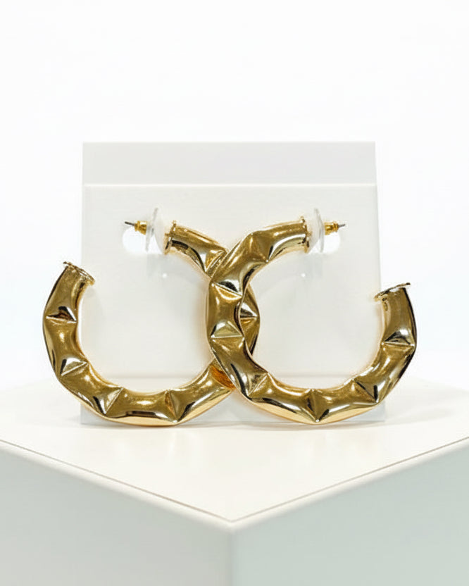 The Molten Ribbon Crinkled Hoops