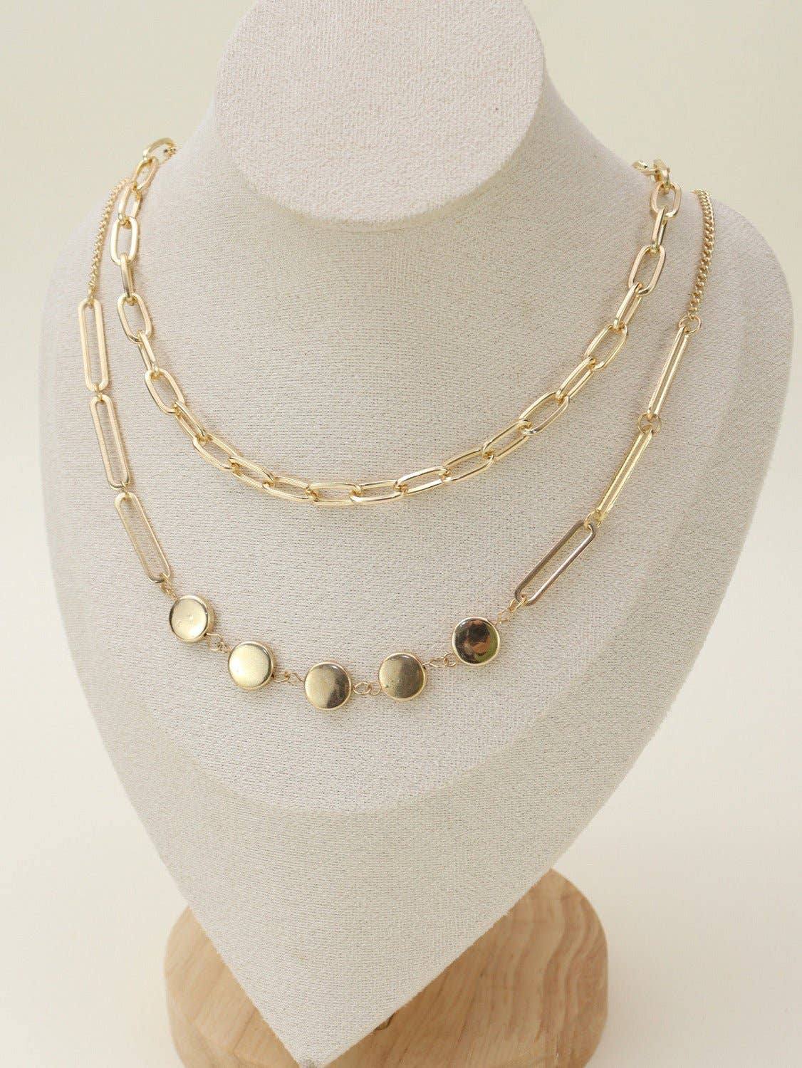 Multi Layer Chain Necklace Jewelry Set