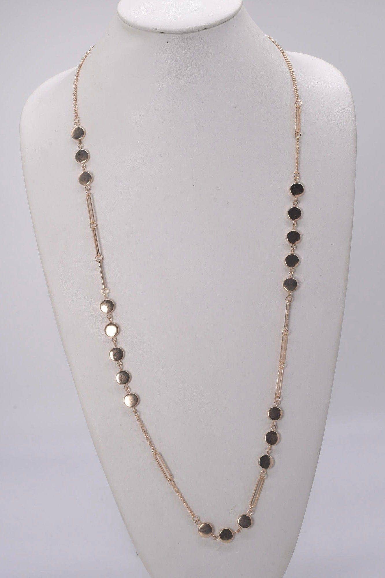 Gold Station Long Link & Chain Necklace
