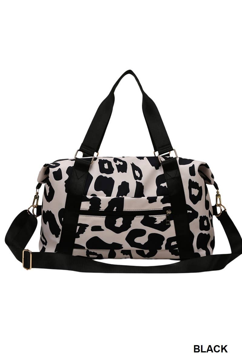 Leopard Print Large Duffle Bag