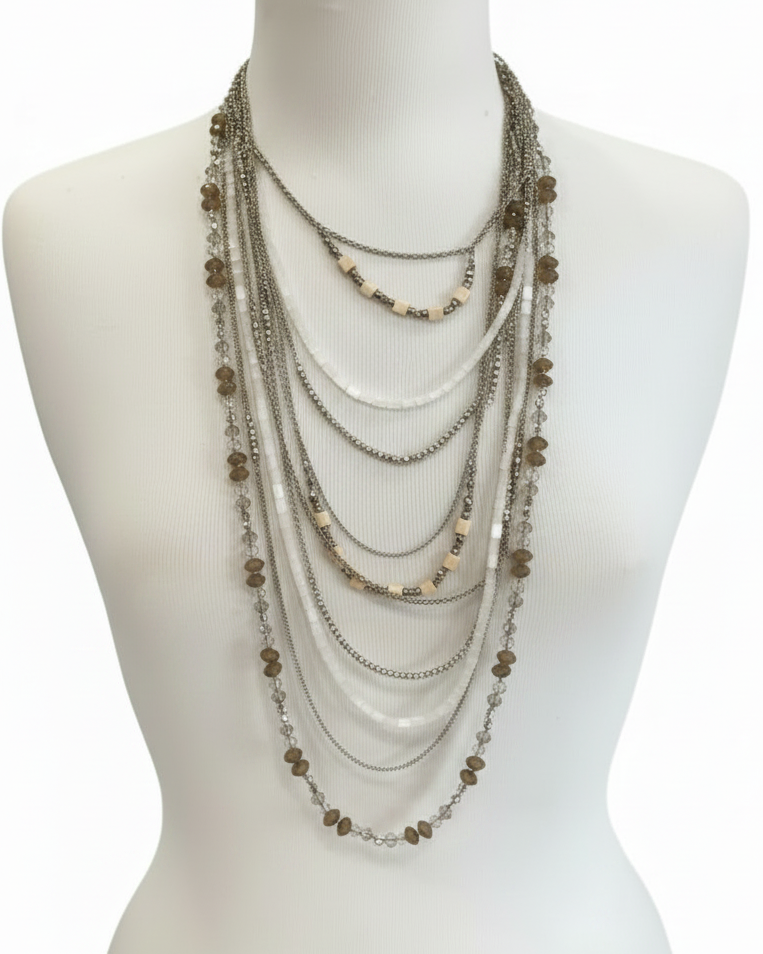 Boho Cascade Layered Statement Necklace