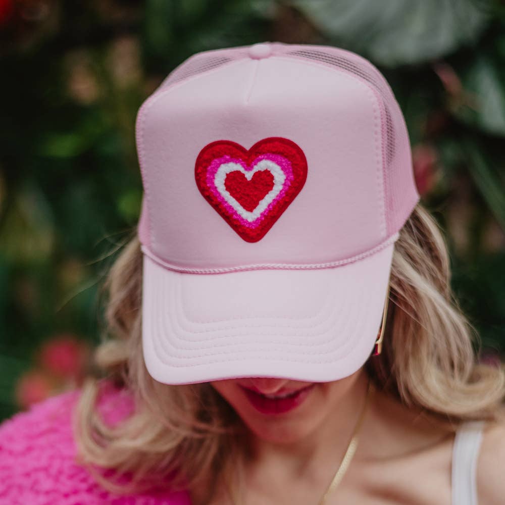 Pink Heart Trucker Hat