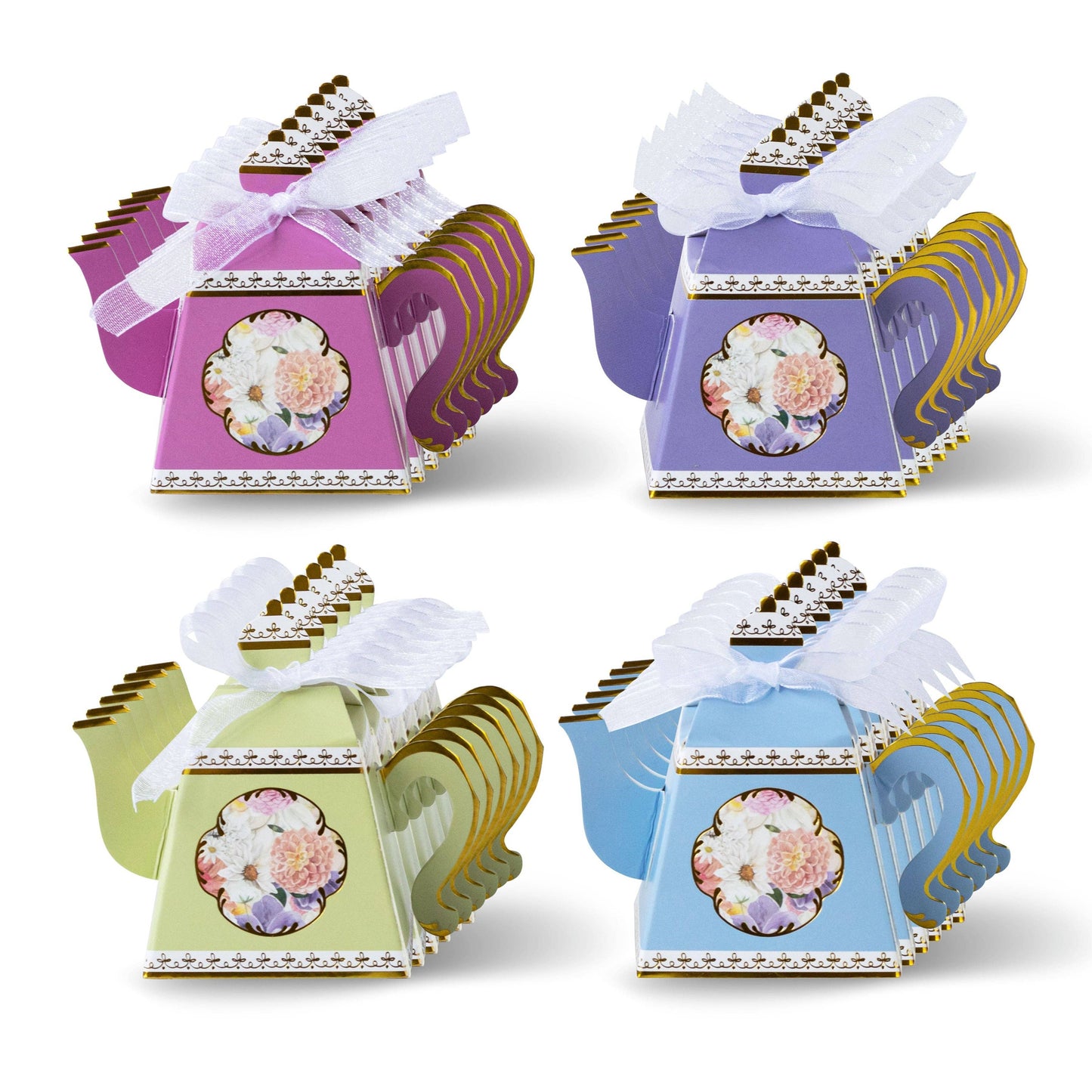Tea Time Party Favor Box - Assorted (Set of 24)