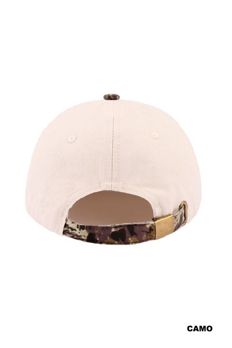 Leopard Heart Breaker Two Tone Cotton Hat
