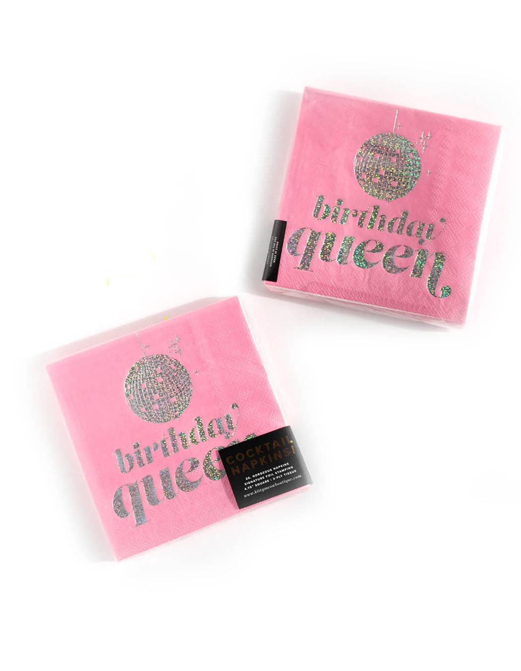 Birthday Queen Disco Ball Cocktail Napkins